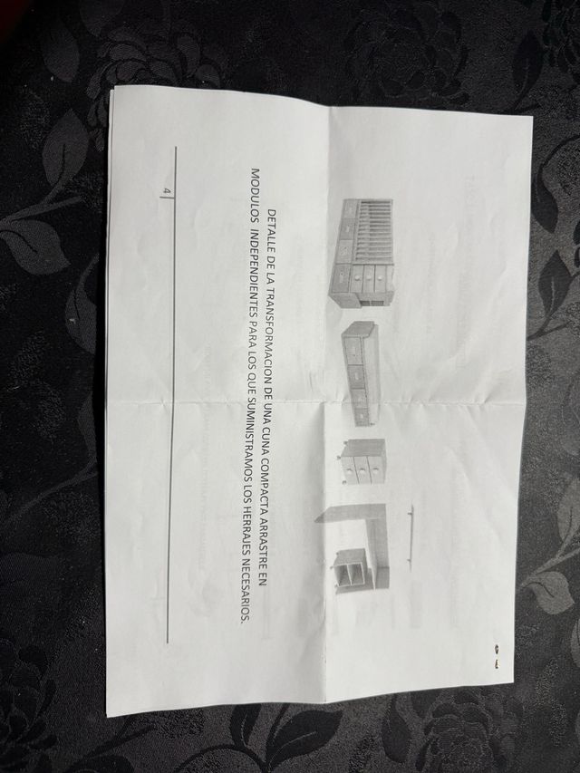 Cuna convertible con cambiador