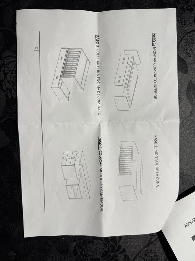 Cuna convertible con cambiador