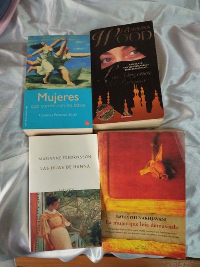 Lote 4 Libros: Mujeres, Hanna, Wood, Nakhjavani