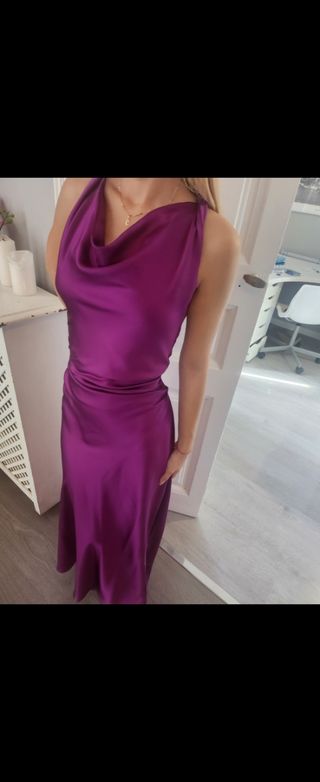 NUEVOS!Vestido fiesta púrpura talla M y verde manz
