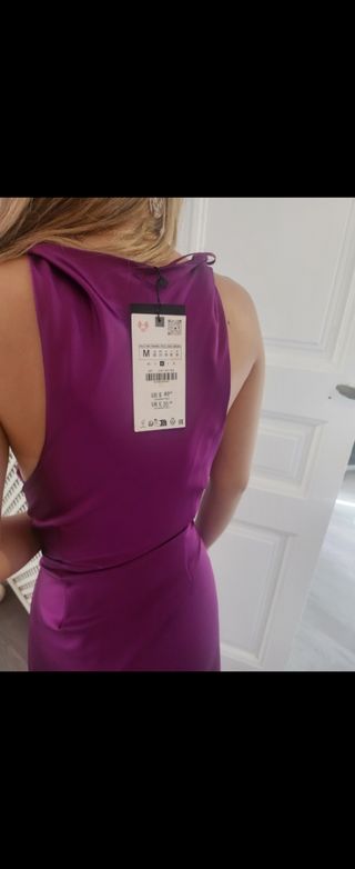 NUEVOS!Vestido fiesta púrpura talla M y verde manz