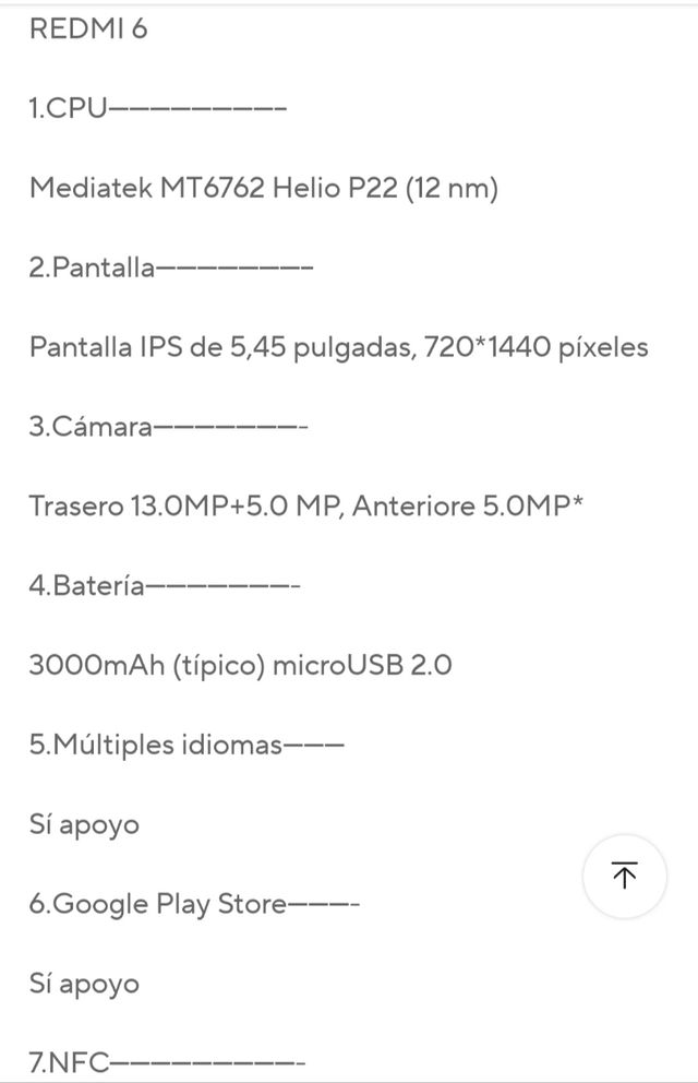 Xiaomi Redmi 6 Plata