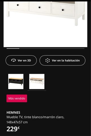 Mueble TV madera blanco y marrón