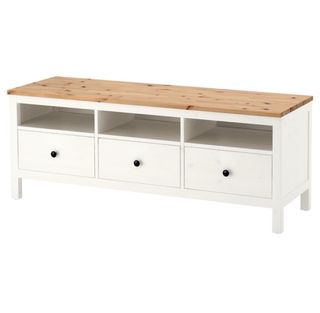 Mueble TV madera blanco y marrón