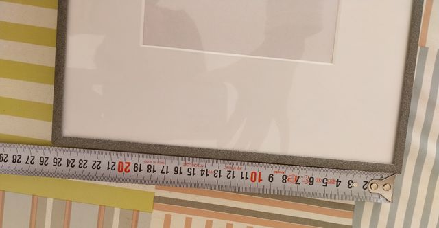 Marco de fotos doble gris metal