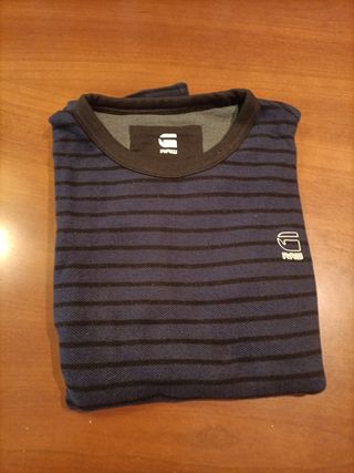 Jersey G-Star RAW rayas azul y negro