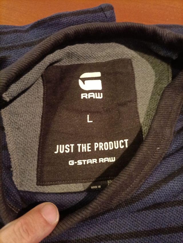 Jersey G-Star RAW rayas azul y negro