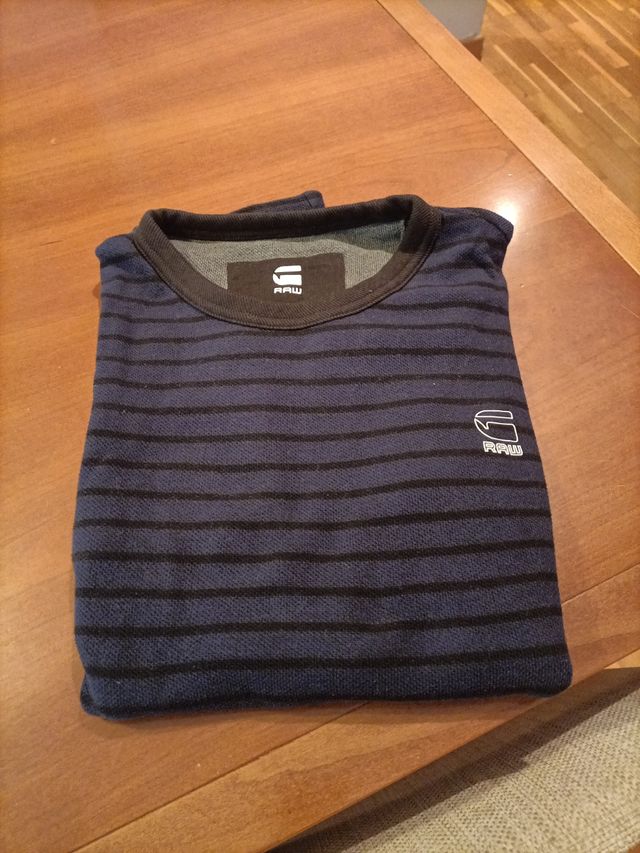 Jersey G-Star RAW rayas azul y negro