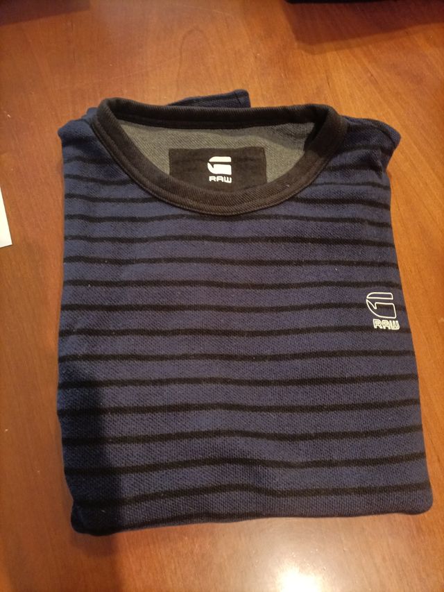 Jersey G-Star RAW rayas azul y negro