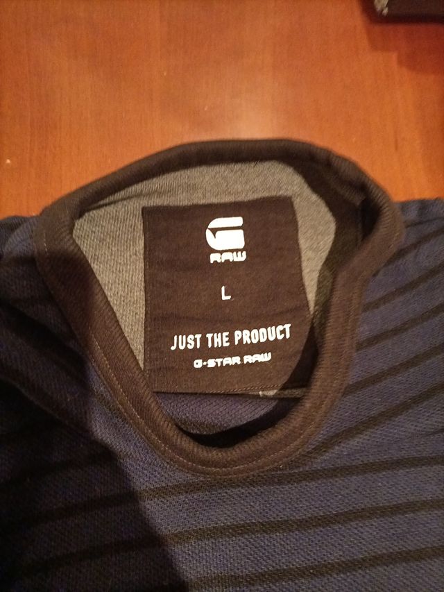 Jersey G-Star RAW rayas azul y negro