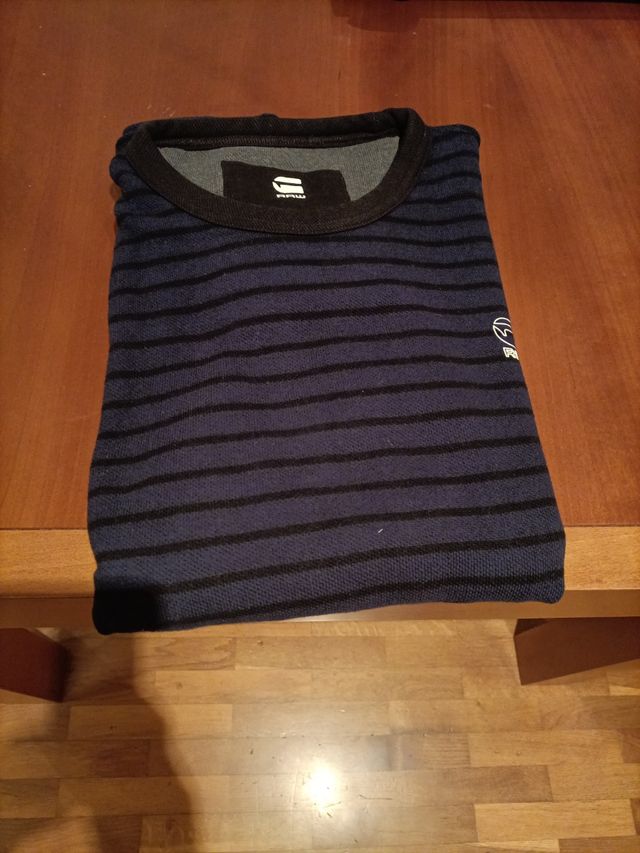 Jersey G-Star RAW rayas azul y negro