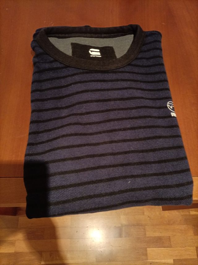 Jersey G-Star RAW rayas azul y negro