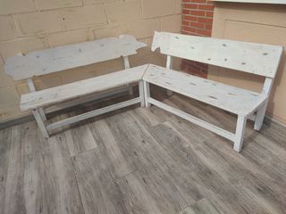 Conjunto 2 bancos de madera