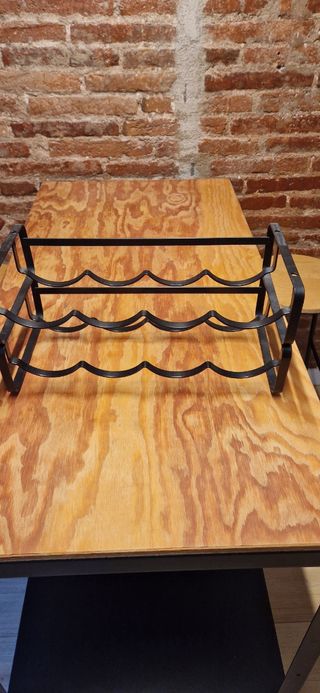 Botellero apilable de mesa, Negro