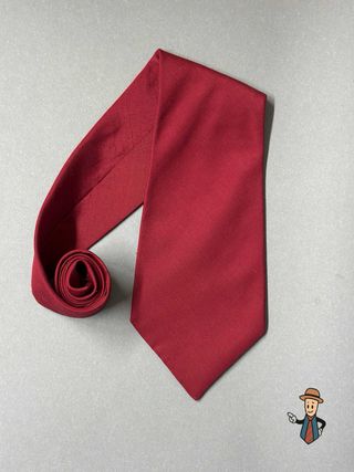 Corbata Seda Roja Vino Lisa