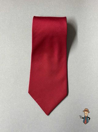 Corbata Seda Roja Vino Lisa