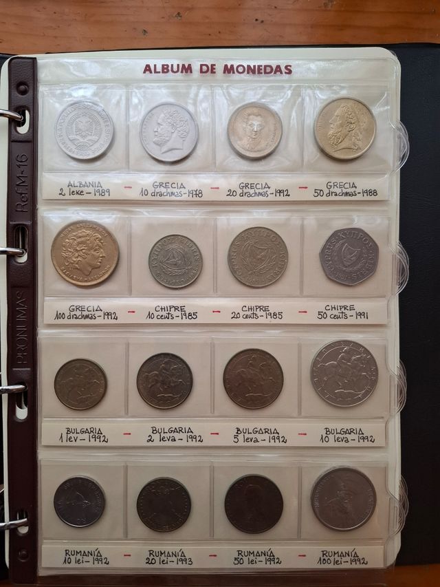 16 Monedas  Albania,Grecia,Chipre, Bulgaria.Rumani