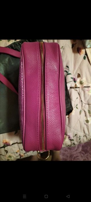 Borsa vera pelle Le Corone ciclamino