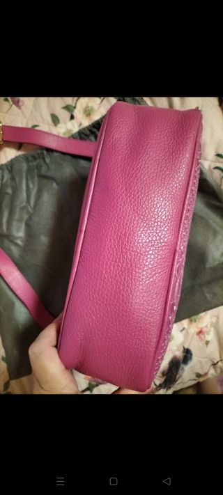 Borsa vera pelle Le Corone ciclamino