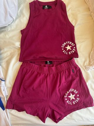Conjunto Deportivo Converse Rosa/Morado