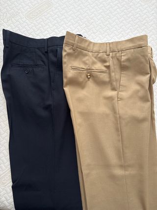 Pantalones de vestir caballero (beige, azul marino