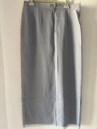 Vestido de fiesta gris 3 piezas