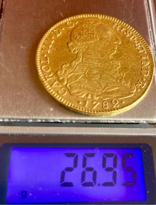 8 Escudos Carlos III 1782 JJ Nuevo Reino