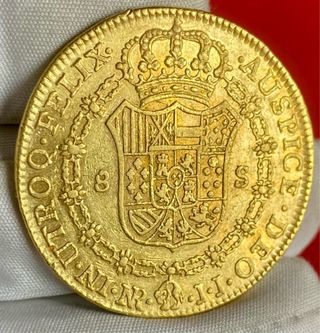 8 Escudos Carlos III 1782 JJ Nuevo Reino