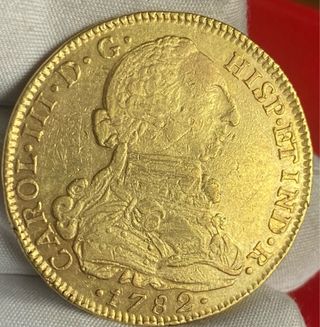 8 Escudos Carlos III 1782 JJ Nuevo Reino