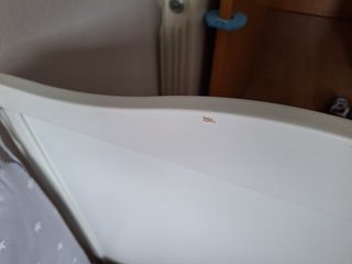 Cuna blanca 60x120 con colchón Muelles Ensacado .