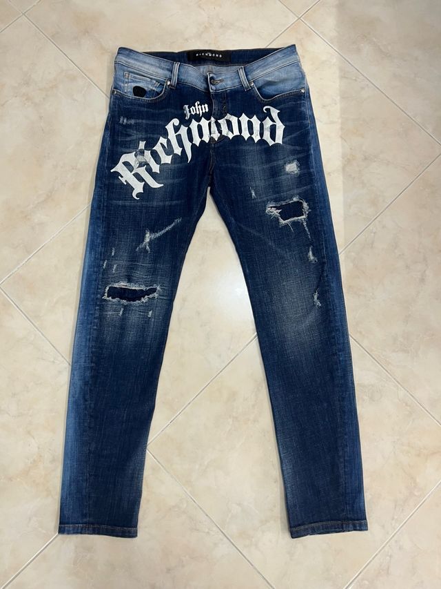 Jeans John Richmond Blu Strappati