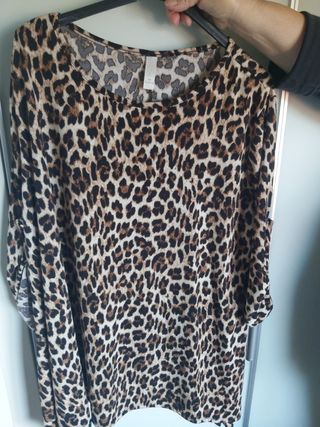 Camicia Deva Moda con Stampa Leopardata T.U.