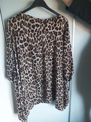 Camicia Deva Moda con Stampa Leopardata T.U.