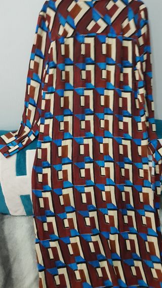 Conjunto Zara Camisa Larga y Pantalón Estampado M