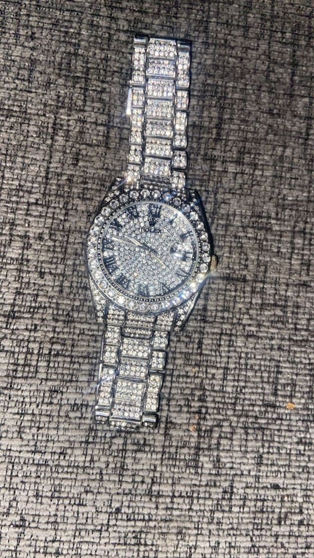 Reloj Rolex de oro y plata con diamantes