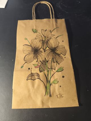 Bolsa de regalo kraft decorada