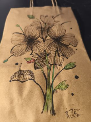 Bolsa de regalo kraft decorada