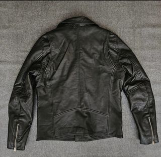 Chaqueta de cuero Pull&Bear negra hombre