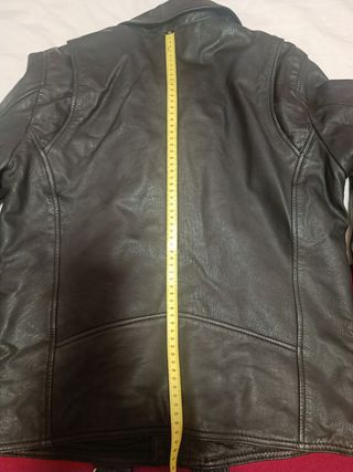Chaqueta de cuero Pull&Bear negra hombre