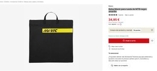 2 Bolsas Mavic para rueda de MTB negro amarillo