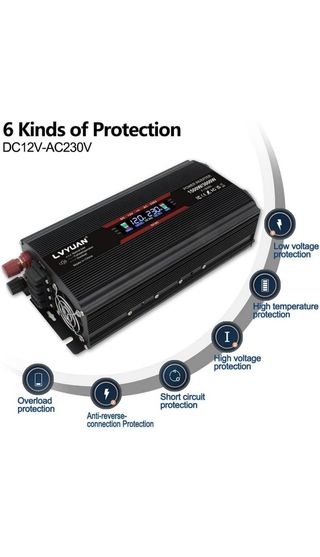 Inversor LVYUAN 1500W 12V a 230V
