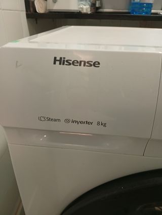 Lavadora Hisense 8kg Steam Inverter