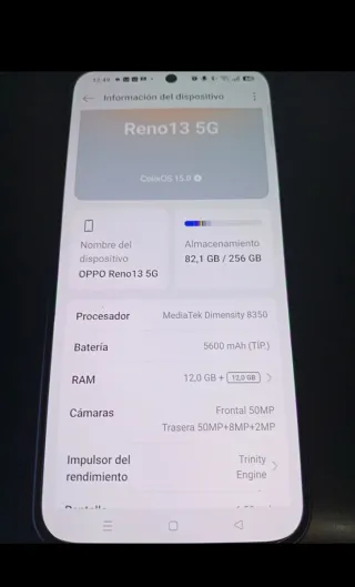 Oppo Reno 13 5G blu 256 GB 12 GB RAM