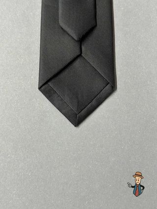 Corbata de poliéster, color gris oscuro 