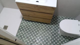 Hidráulico decor rombos verde.