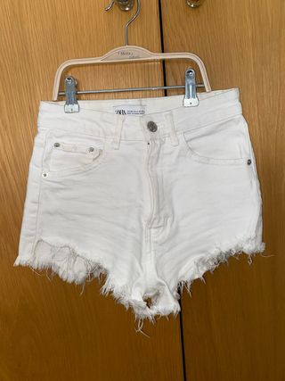 Shorts vaqueros blancos Zara Talla XS/34
