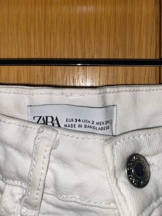 Shorts vaqueros blancos Zara Talla XS/34