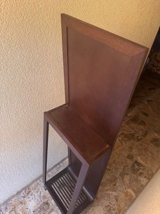 Galán in legno con specchio, fasciatoio e appendiabiti