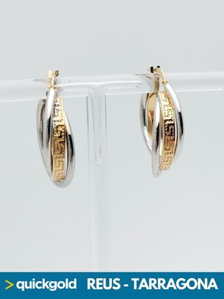 040-04-00443 AROS DE ORO DE 18K GRECA