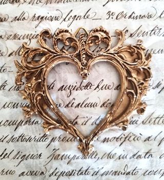 Lotto 4 Cuori Decorativi Stile Barocco